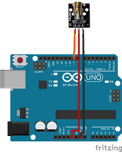 Módulo Laser KY-008 650nm 5mW